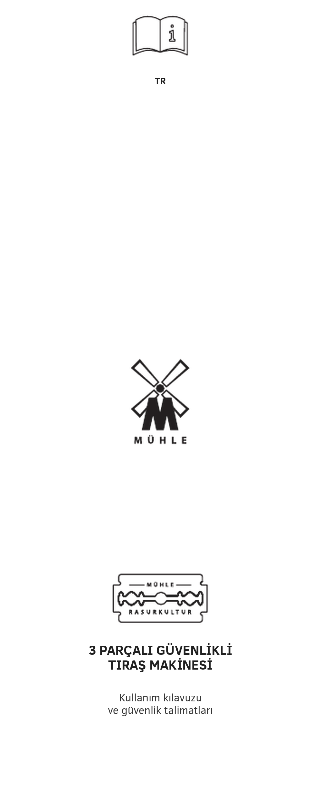 MÜHLE 3 parçalı güvenlikli tıraş makinesi kullanım kılavuzu - sayfa 1