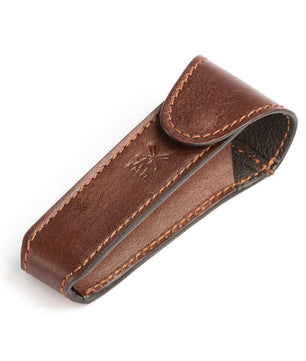 Jiletli tıraş makinesi için deri seyahat çantası - kahverengi - Mühle Tıraş Kültürü